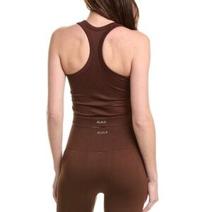 Alala Barre Racer Tank Small Brown Seamless Racerback Sleeveless Workout Top